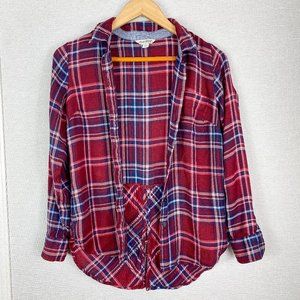 Lucky Brand red and blue flannel top!